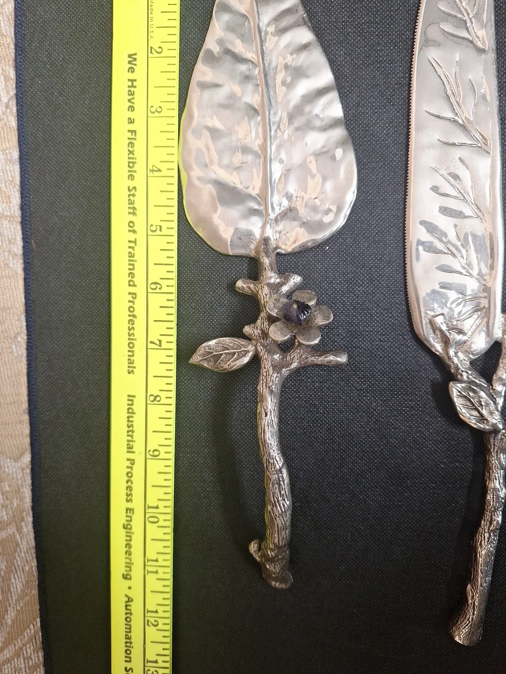 Bombay Silver-Tone Leaf & Branch Cake Knife and Server Set